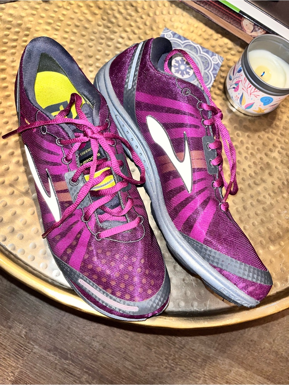 Brooks PureConnect sneakers shoes women’s size 11.5 purple gray running athletic